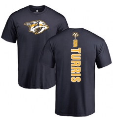 NHL Adidas Nashville Predators #8 Kyle Turris Navy Blue Backer T-Shirt