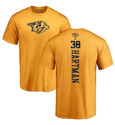 NHL Adidas Nashville Predators #38 Ryan Hartman Gold One Color Backer T-Shirt
