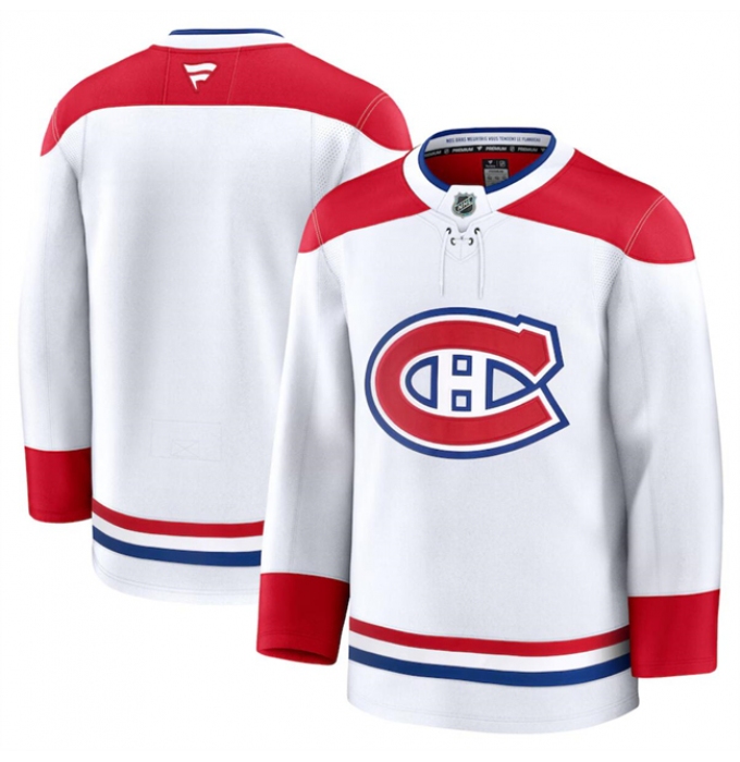 Men's Montreal Canadiens White 2024-25 Away Stitched Hockey Jersey