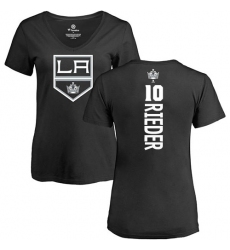 NHL Women's Adidas Los Angeles Kings #10 Tobias Rieder Black Backer T-Shirt