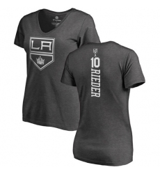 NHL Women's Adidas Los Angeles Kings #10 Tobias Rieder Charcoal One Color Backer T-Shirt