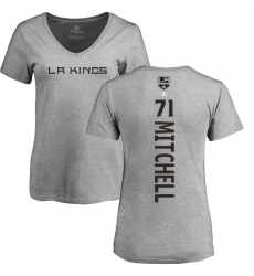 NHL Women's Adidas Los Angeles Kings #71 Torrey Mitchell Ash Backer T-Shirt
