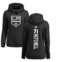 NHL Women's Adidas Los Angeles Kings #71 Torrey Mitchell Black Backer Pullover Hoodie