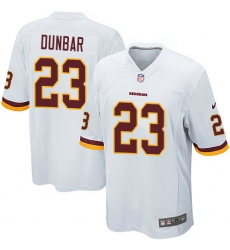 Men's Nike Washington Redskins #23 Quinton Dunbar Game White NFL Jersey