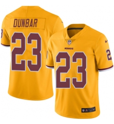 Men's Nike Washington Redskins #23 Quinton Dunbar Limited Gold Rush Vapor Untouchable NFL Jersey