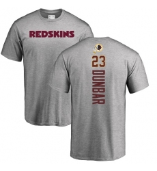 NFL Nike Washington Redskins #23 Quinton Dunbar Ash Backer T-Shirt