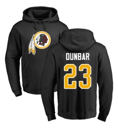 NFL Nike Washington Redskins #23 Quinton Dunbar Black Name & Number Logo Pullover Hoodie
