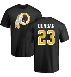 NFL Nike Washington Redskins #23 Quinton Dunbar Black Name & Number Logo T-Shirt