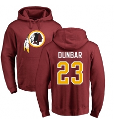 NFL Nike Washington Redskins #23 Quinton Dunbar Maroon Name & Number Logo Pullover Hoodie