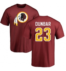 NFL Nike Washington Redskins #23 Quinton Dunbar Maroon Name & Number Logo T-Shirt