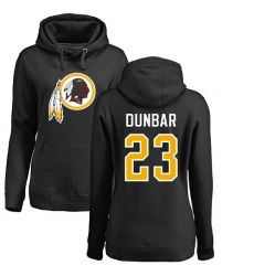 NFL Women's Nike Washington Redskins #23 Quinton Dunbar Black Name & Number Logo Pullover Hoodie