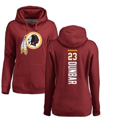 NFL Women's Nike Washington Redskins #23 Quinton Dunbar Maroon Backer Pullover Hoodie