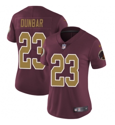 Women's Nike Washington Redskins #23 Quinton Dunbar Burgundy Red Gold Number Alternate 80TH Anniversary Vapor Untouchable Limited Player NFL Jersey