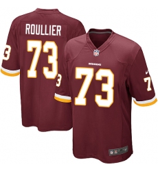 Men's Nike Washington Redskins #73 Chase Roullier Game Burgundy Red Team Color NFL Jersey