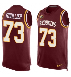 Men's Nike Washington Redskins #73 Chase Roullier Limited Red Player Name & Number Tank Top NFL Jersey