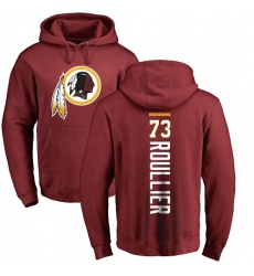 NFL Nike Washington Redskins #73 Chase Roullier Maroon Backer Pullover Hoodie