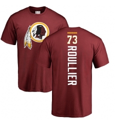 NFL Nike Washington Redskins #73 Chase Roullier Maroon Backer T-Shirt
