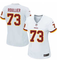 Women's Nike Washington Redskins #73 Chase Roullier Game White NFL Jersey