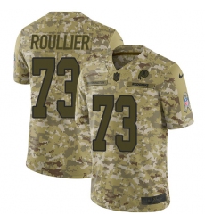 Youth Nike Washington Redskins #73 Chase Roullier Limited Camo 2018 Salute to Service NFL Jersey