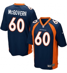 Men's Nike Denver Broncos #60 Connor McGovern Game Navy Blue Alternate NFL Jersey