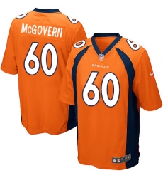 Men's Nike Denver Broncos #60 Connor McGovern Game Orange Team Color NFL Jersey