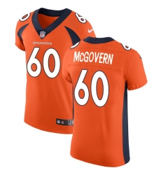 Men's Nike Denver Broncos #60 Connor McGovern Orange Team Color Vapor Untouchable Elite Player NFL Jersey