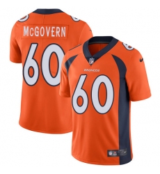 Men's Nike Denver Broncos #60 Connor McGovern Orange Team Color Vapor Untouchable Limited Player NFL Jersey