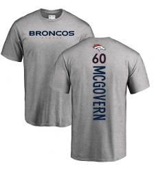 NFL Nike Denver Broncos #60 Connor McGovern Ash Backer T-Shirt