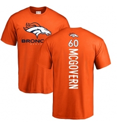 NFL Nike Denver Broncos #60 Connor McGovern Orange Backer T-Shirt