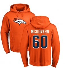 NFL Nike Denver Broncos #60 Connor McGovern Orange Name & Number Logo Pullover Hoodie