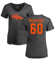 NFL Women's Nike Denver Broncos #60 Connor McGovern Ash One Color T-Shirt