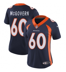 Women's Nike Denver Broncos #60 Connor McGovern Navy Blue Alternate Vapor Untouchable Limited Player NFL Jersey