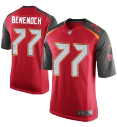 Men's Nike Tampa Bay Buccaneers #77 Caleb Benenoch Game Red Team Color NFL Jersey