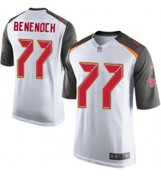 Men's Nike Tampa Bay Buccaneers #77 Caleb Benenoch Game White NFL Jersey