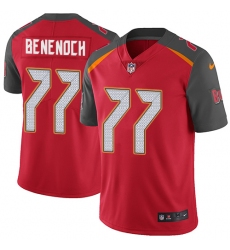 Men's Nike Tampa Bay Buccaneers #77 Caleb Benenoch Red Team Color Vapor Untouchable Limited Player NFL Jersey