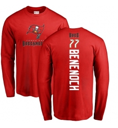 NFL Nike Tampa Bay Buccaneers #77 Caleb Benenoch Red Backer Long Sleeve T-Shirt