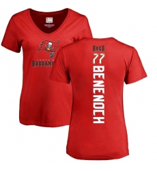 NFL Women's Nike Tampa Bay Buccaneers #77 Caleb Benenoch Red Backer T-Shirt