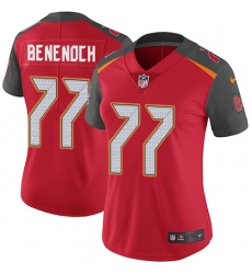 Women Nike Tampa Bay Buccaneers #77 Caleb Benenoch Red Team Color Vapor Untouchable Limited Player NFL Jersey