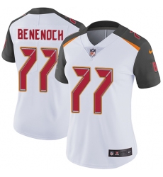 Women Nike Tampa Bay Buccaneers #77 Caleb Benenoch White Vapor Untouchable Limited Player NFL Jersey