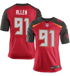Men's Nike Tampa Bay Buccaneers #91 Beau Allen Elite Red Team Color NFL Jersey