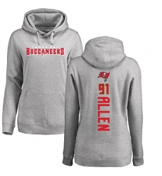 NFL Women's Nike Tampa Bay Buccaneers #91 Beau Allen Ash Backer Pullover Hoodie