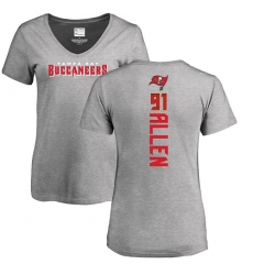 NFL Women's Nike Tampa Bay Buccaneers #91 Beau Allen Ash Backer T-Shirt