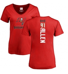 NFL Women's Nike Tampa Bay Buccaneers #91 Beau Allen Red Backer T-Shirt