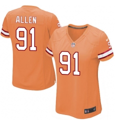 Women Nike Tampa Bay Buccaneers #91 Beau Allen Limited Orange Glaze Alternate NFL Jersey