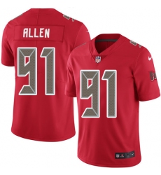 Youth Nike Tampa Bay Buccaneers #91 Beau Allen Limited Red Rush Vapor Untouchable NFL Jersey