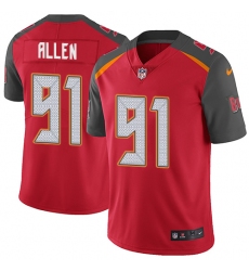 Youth Nike Tampa Bay Buccaneers #91 Beau Allen Red Team Color Vapor Untouchable Elite Player NFL Jersey