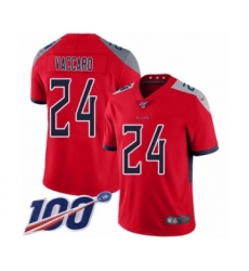 Men's Tennessee Titans #24 Kenny Vaccaro Limited Red Inverted Legend 100th Season Football Jersey