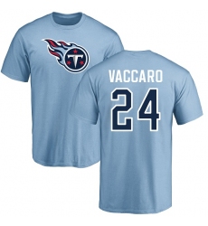 NFL Nike Tennessee Titans #24 Kenny Vaccaro Light Blue Name & Number Logo T-Shirt