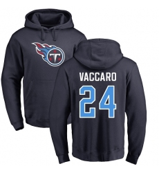 NFL Nike Tennessee Titans #24 Kenny Vaccaro Navy Blue Name & Number Logo Pullover Hoodie