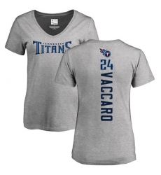 NFL Women's Nike Tennessee Titans #24 Kenny Vaccaro Ash Backer T-Shirt